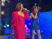 Behind-the-scenes clips of Anne Curtis, Regine Velasquez singing for 12.12 sale go viral Anne Curtis and Regine Velasquez