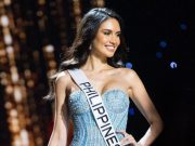 Miss Universe Philippines 2022 Celeste Cortesi in the evening gown portion of the preliminary round of 71st Miss Universe (Instagram/themissuniverseph)