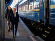 Biden walks through Kyiv to show resolve ahead of war’s anniversary