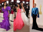 Stars flaunt shimmery, bold looks on Oscars ‘champagne’ red carpet