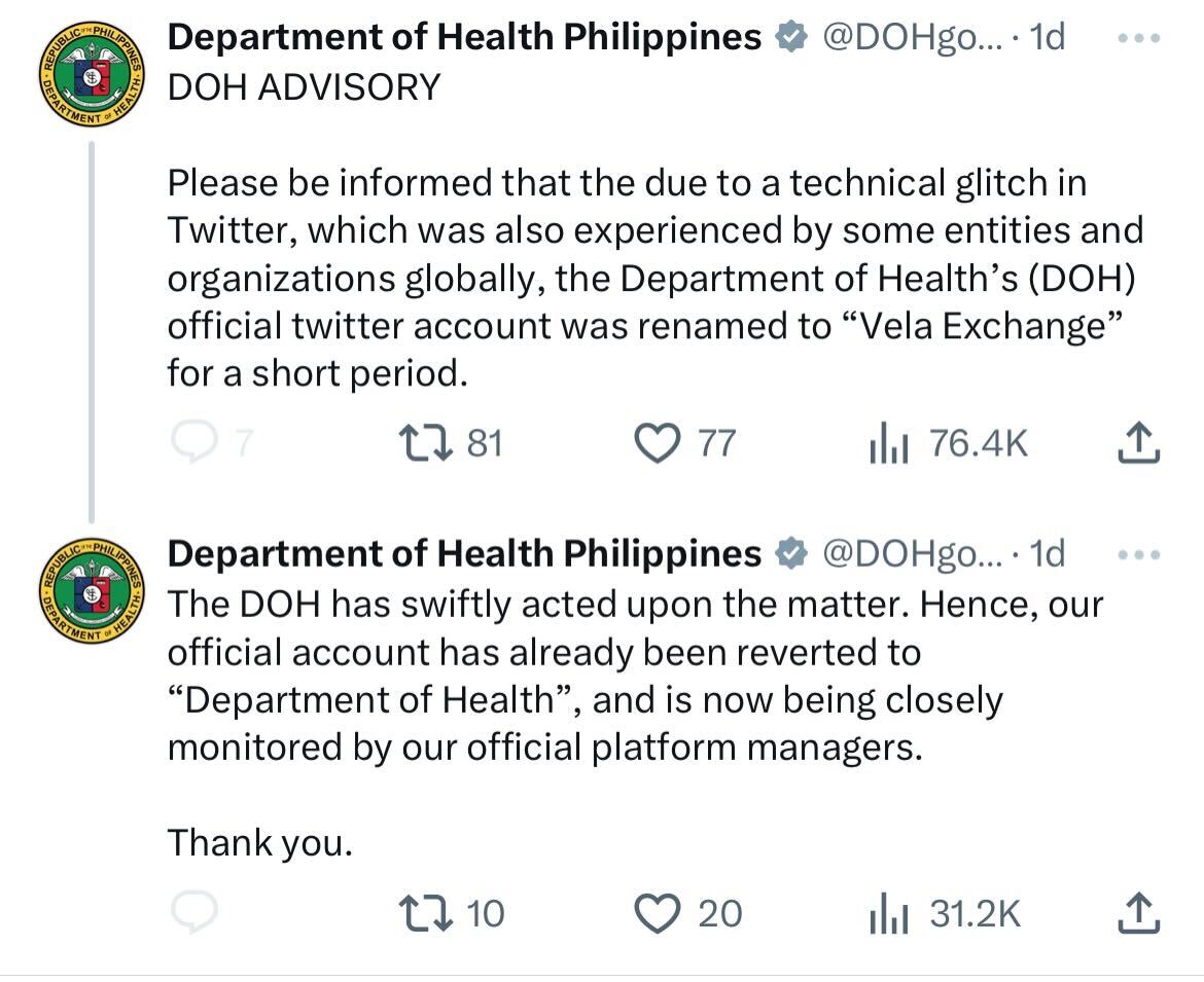 DOH advisory_tweet