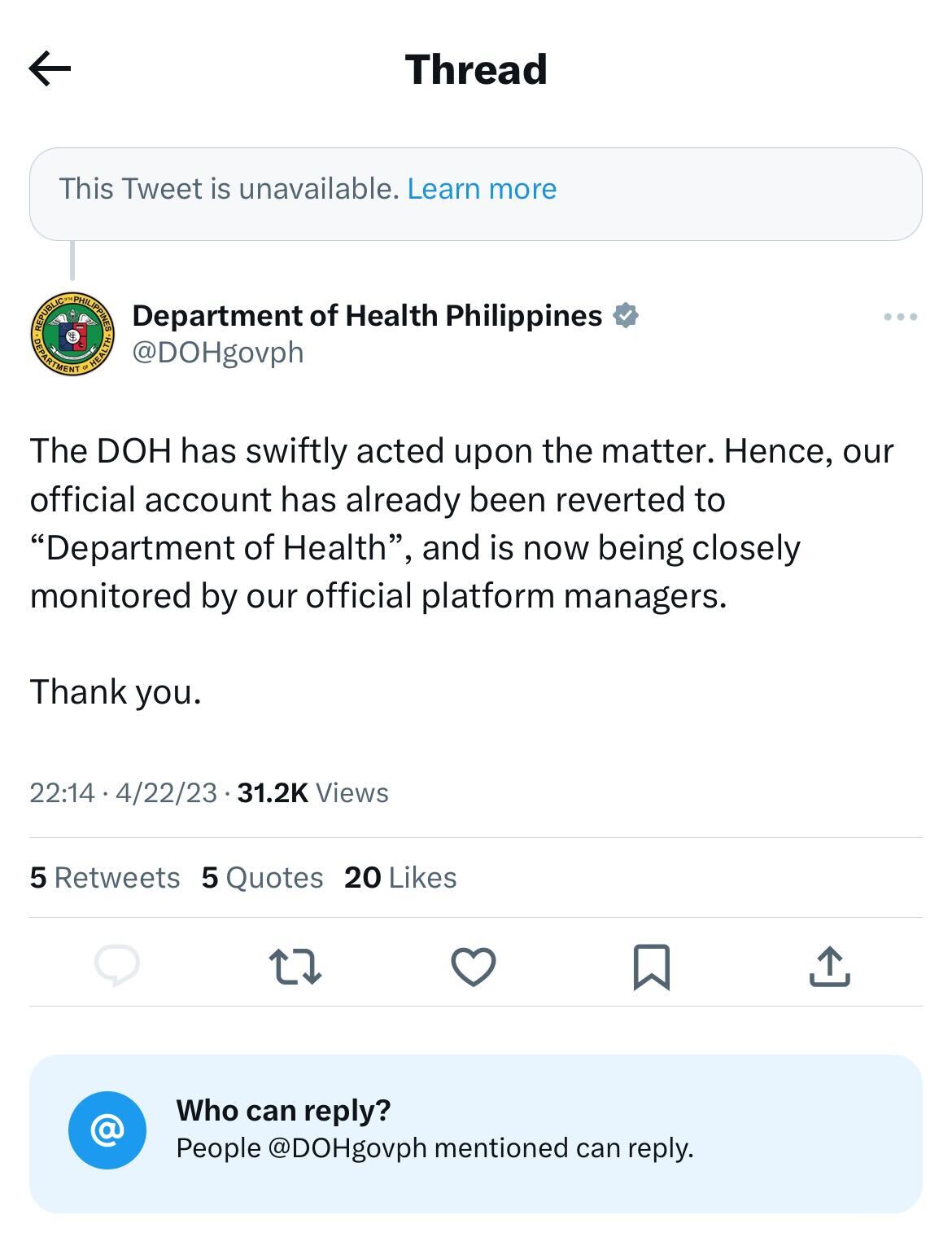 DOH advisory_tweet4