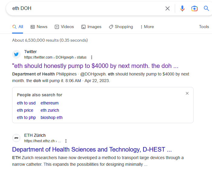 DOH_Google screengrab