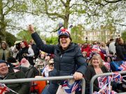 Street parties and a concert held to mark King Charles’ coronation People cheering_King Charles coronation