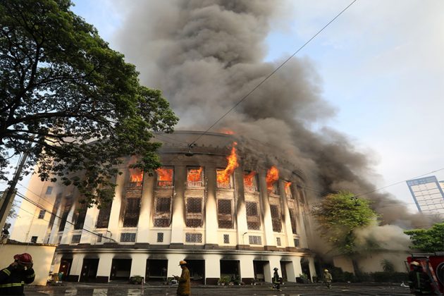 Manila Post Office building fire sparks worries over parcels, national IDs