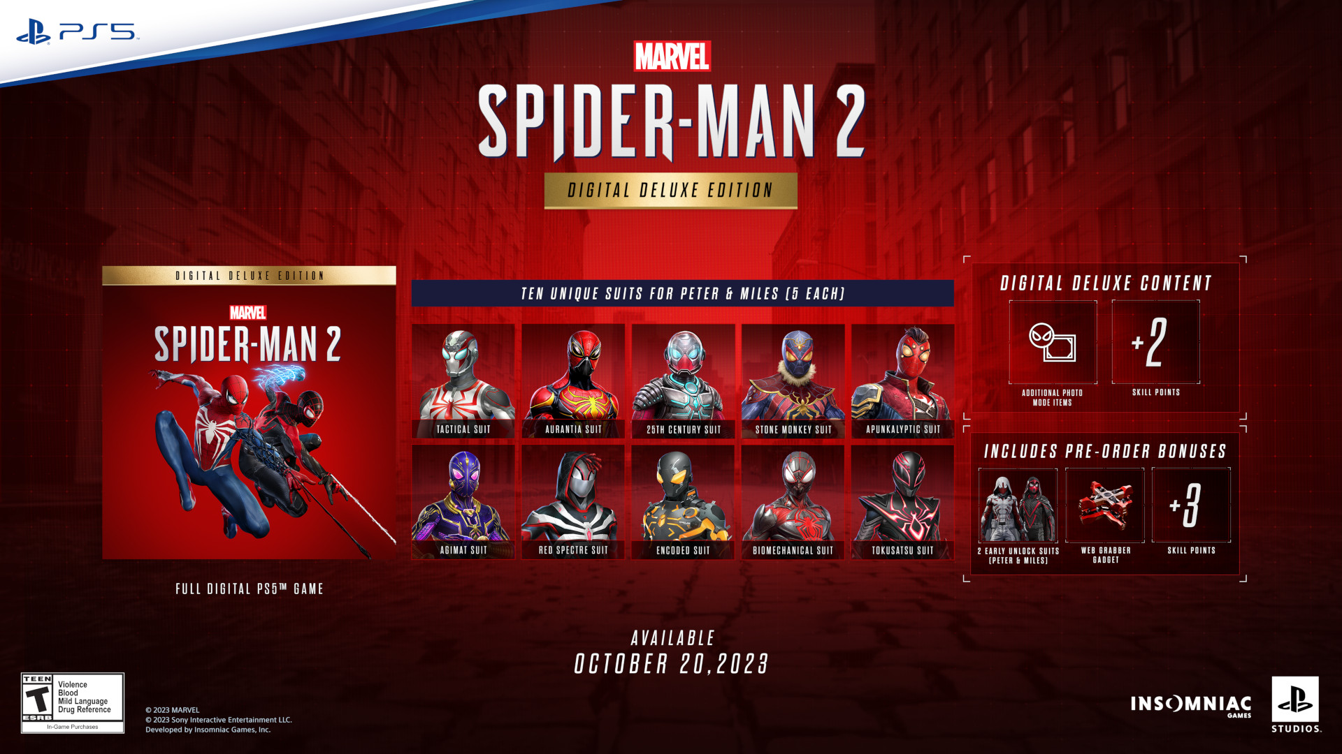 Marvel's Spider-Man 2 features Miles with web wings and Peter in