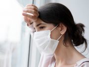Woman wearing mask