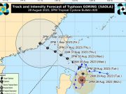 ‘Goring’ weakens as it nears Taiwan