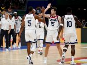 US aiming for record sixth title as FIBA World Cup enters knockout phase