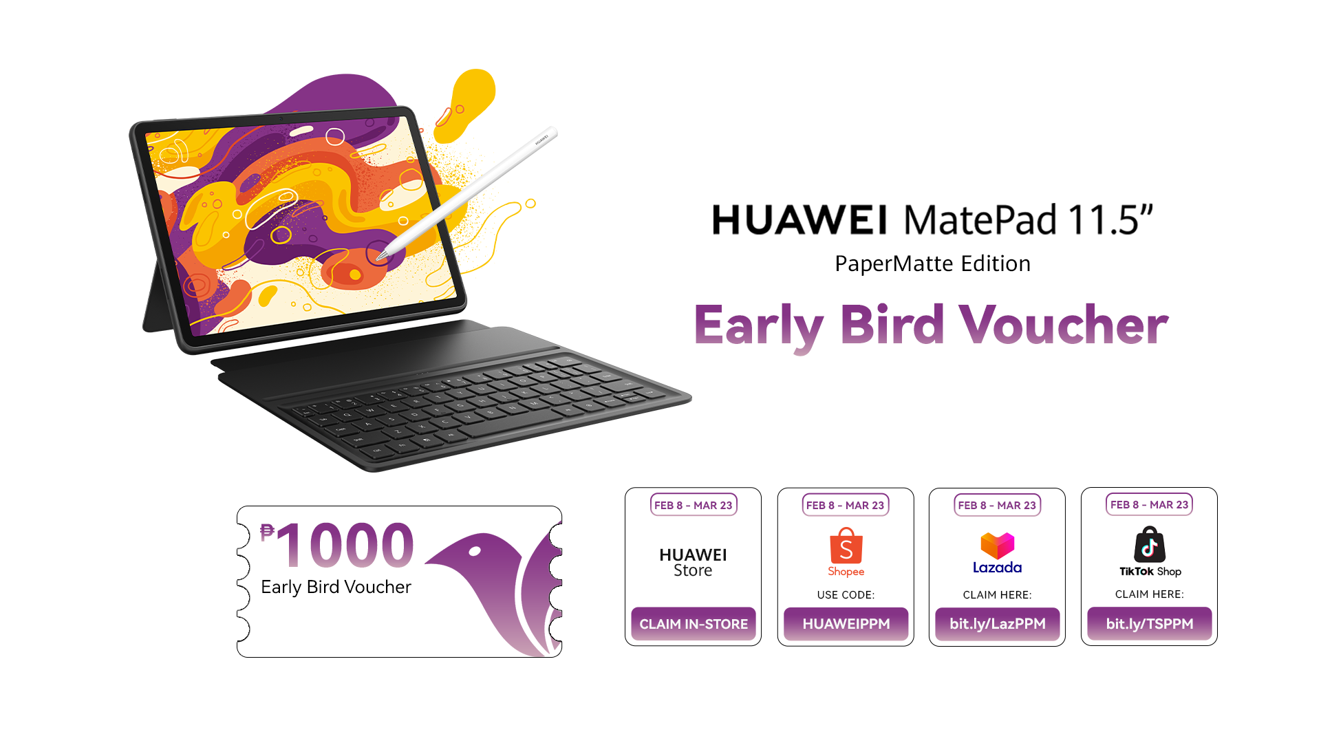 HUAWEI MatePad 11.5-inch PaperMatte Edition - Early Bird Promo