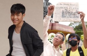 Elijah Canlas_Chel Diokno with Marcos Flees paper