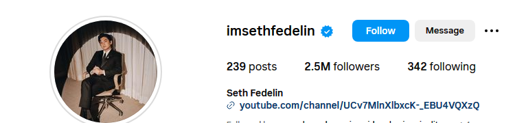 Seth Fedelin_IG profil