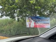 Spotted: Welcome tarpaulins of personalities along ‘talahiban’ in Cavite Phillip Salvador_tarp