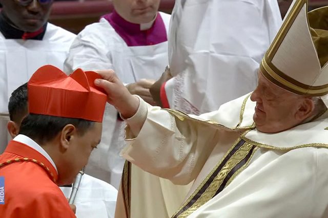 Pope Francis and Bishop Pablo David