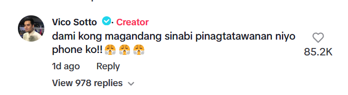 Vico Sotto_TikTok comment 