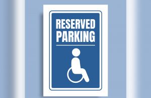 PWD parking sign