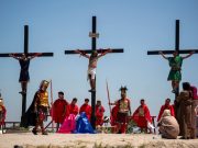 Devotees nailed to crosses to re-enact Christ’s crucifixion