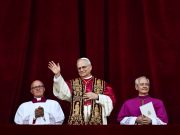 ‘Peace be with all you,’ Pope Leo XIV says in first public words