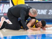 Haliburton goes down injured in Game 7 of NBA Finals