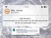 ‘Empathy po tayo’: DILG’s playful class, work suspension announcement draws flak