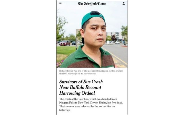 Richard Robles, bus crash survivor NYT
