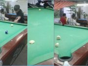 Throwback: Player takes pool shot only for cue ball to break in two in Laguna