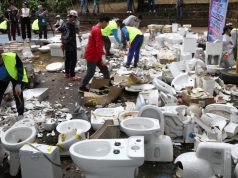 Authorities dispose of over 30,000 uncertified ceramic, steel products in Marikina