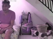 Pet dog carries scissor to owner as he watches TV