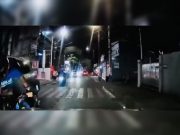 Caught on cam: Motorcycle collides with 2 vehicles in Valenzuela after unsafe maneuver
