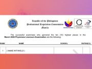 When doctors’ board exams topnotcher was left unnamed Physicians Board March 2026
