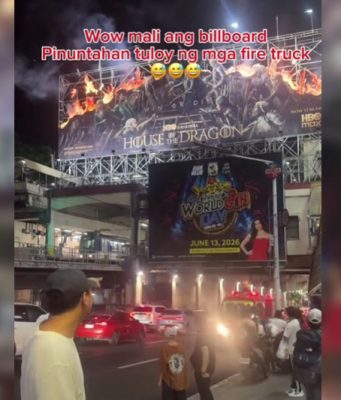 ‘Wow, mali’: ‘House of the Dragon’ billboard smoke effects along EDSA mistaken for fire
