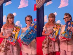 Taylor Swift surprises with performance at ‘Toy Story 5’ premiere in Hollywood