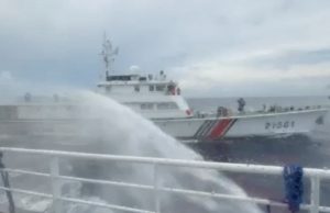 Philippines accuses China of using water cannon on its vessels for a second day